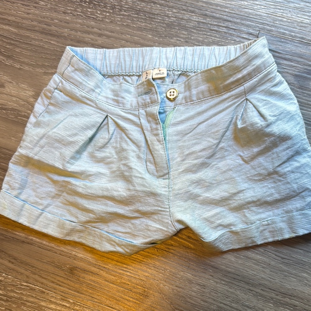 High Waist Light Blue toddler shorts